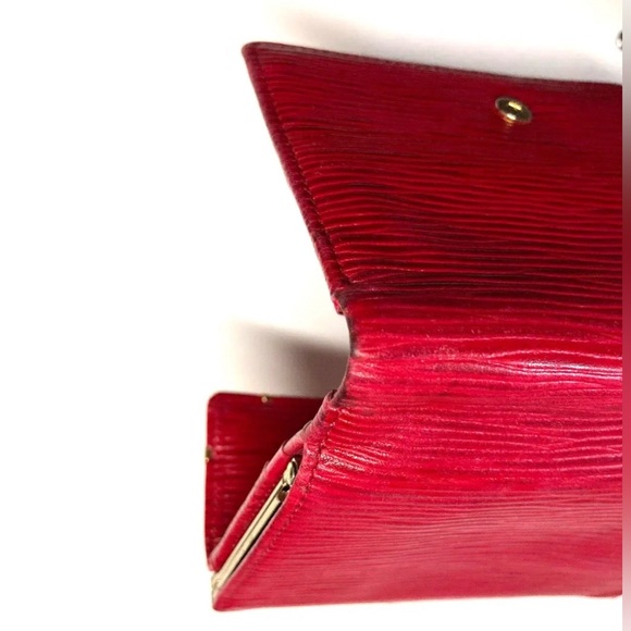 VALENTINO GARAVANI VINTAGE EMBOSSED LEATHER COMPACT WALLET - Picture 14 of 16